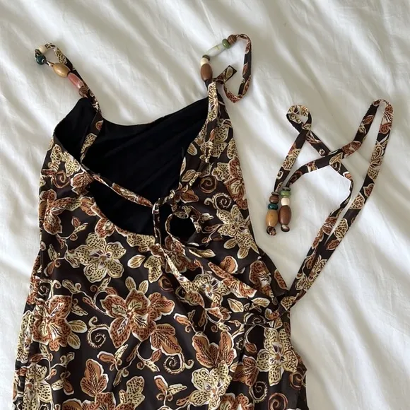 NWT Hansen and Gretel Connie beaded strap tank designer mini dress floral print