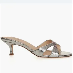 NWT L’Agence Alesia silver sandals