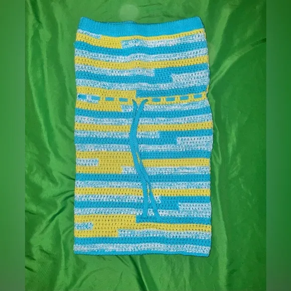NWT Lovers &amp; Friends Super Mini Striped Crochet Tube Dress size XS