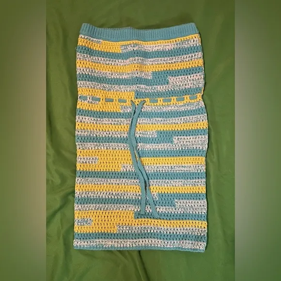 NWT Lovers &amp; Friends Super Mini Striped Crochet Tube Dress size XS