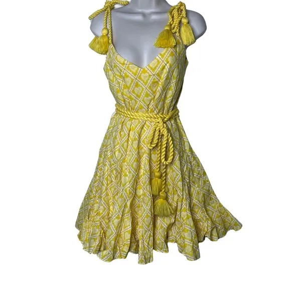 NWT RHODE Casey Dress in Love Lockdown Yellow sz S