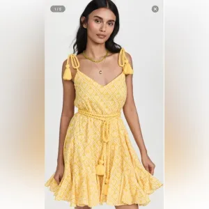 NWT RHODE Casey Dress in Love Lockdown Yellow sz S