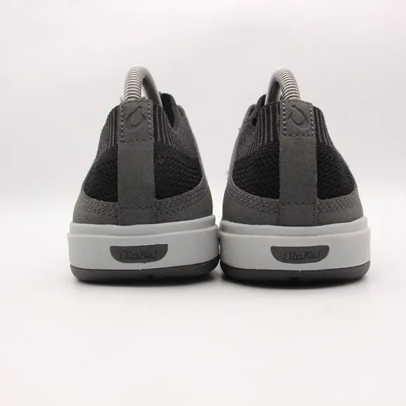 OluKai Makia Ulana 10394-406C Men's 8 Black Gray Mesh Casual Sneakers Shoes