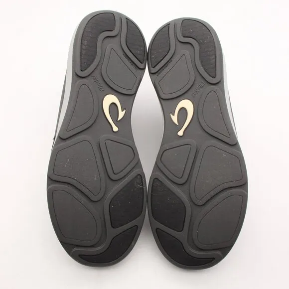OluKai Makia Ulana 10394-406C Men's 8 Black Gray Mesh Casual Sneakers Shoes