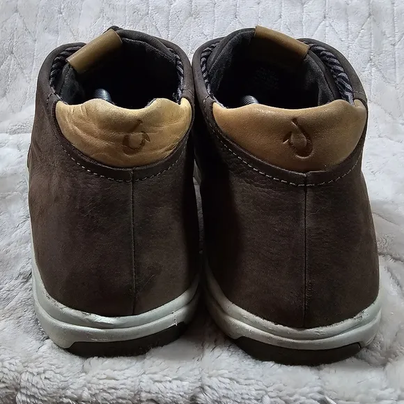 Olukai Nana Hele Chukka Boots Mens 11.5 Brown Leather Shearling Outdoors Sneaker