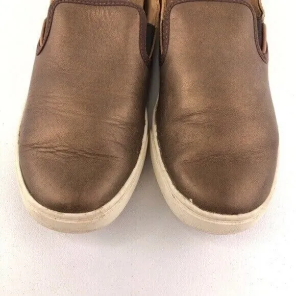 OluKai Pehuea Leather Drop Heel Slip on Shoes 8