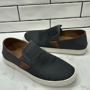 Olukai Pehuea Womens Size US 9.5 Gray Mesh Slip On Loafers Beach Comfort Shoes