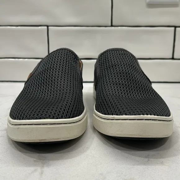 Olukai Pehuea Womens Size US 9.5 Gray Mesh Slip On Loafers Beach Comfort Shoes