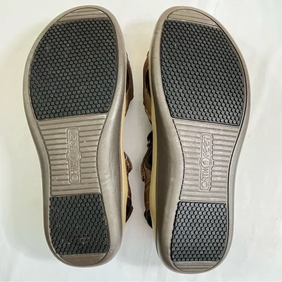 Orthofeet Malibu Sandals Women’s 9EE  X-Wide - Brown