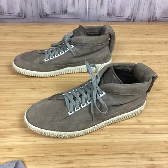 O.X.S. Taupe Hi Top Soul Sneaker Shoes 12