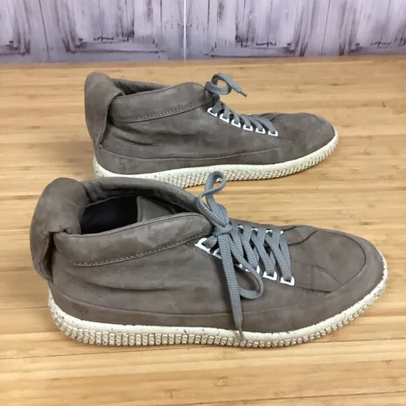 O.X.S. Taupe Hi Top Soul Sneaker Shoes 12