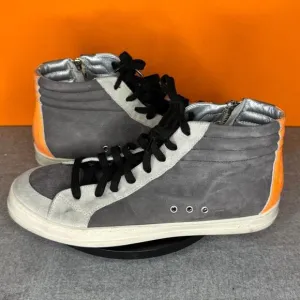 P448 Skate Sneaker In Grey Orange High Top EU 41 Womens 10 Mens 8