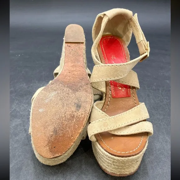 Paloma Barcelo Espadrille Wedge Sandals with Suede Straps
