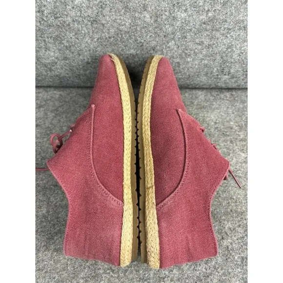 Patara  Nomad Shoes Men's 10 Red/Pink Eco Lace Up Casual Sneaker Thailand