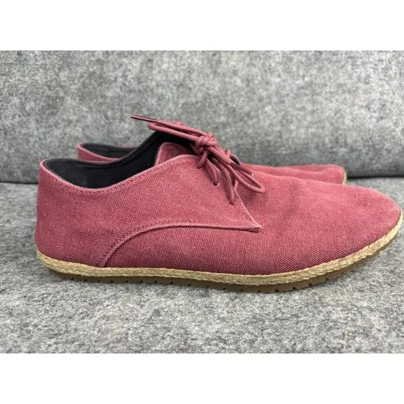 Patara  Nomad Shoes Men's 10 Red/Pink Eco Lace Up Casual Sneaker Thailand