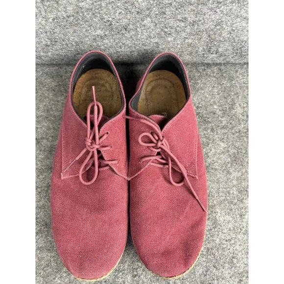 Patara  Nomad Shoes Men's 10 Red/Pink Eco Lace Up Casual Sneaker Thailand