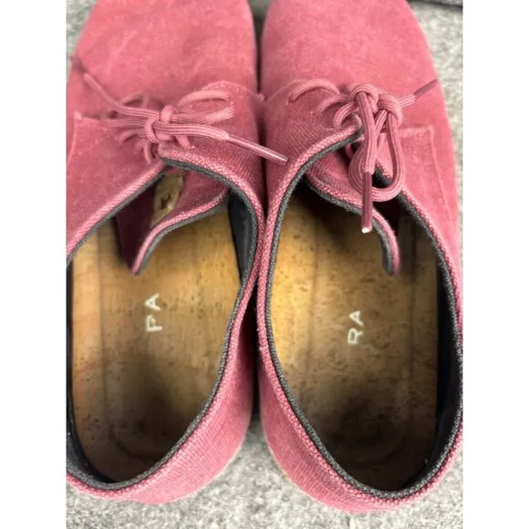 Patara  Nomad Shoes Men's 10 Red/Pink Eco Lace Up Casual Sneaker Thailand