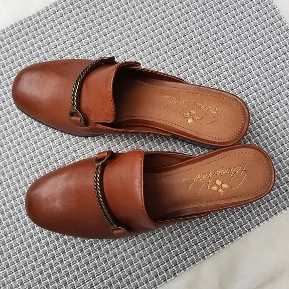 Patricia Nash Tilly Loafers Slip On Chunky Mules Rope Bridle Gift 6 NEW