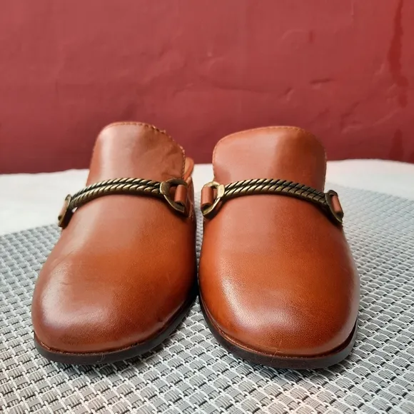 Patricia Nash Tilly Loafers Slip On Chunky Mules Rope Bridle Gift 6 NEW
