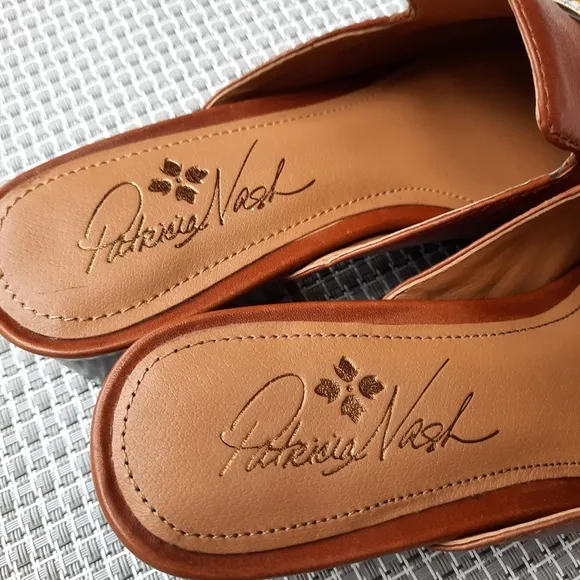 Patricia Nash Tilly Loafers Slip On Chunky Mules Rope Bridle Gift 6 NEW