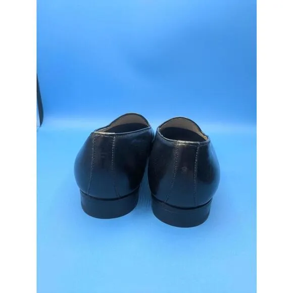 PAUL STUART x GRENSON Size 7.5 Black Leather Loafers Womens