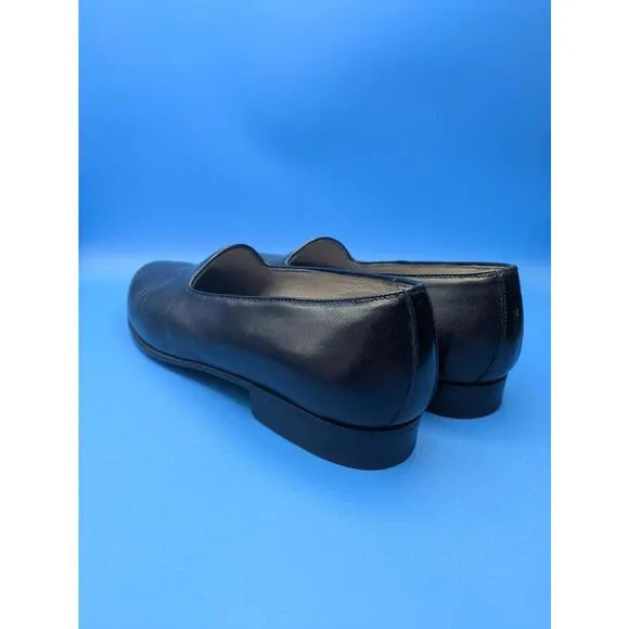 PAUL STUART x GRENSON Size 7.5 Black Leather Loafers Womens