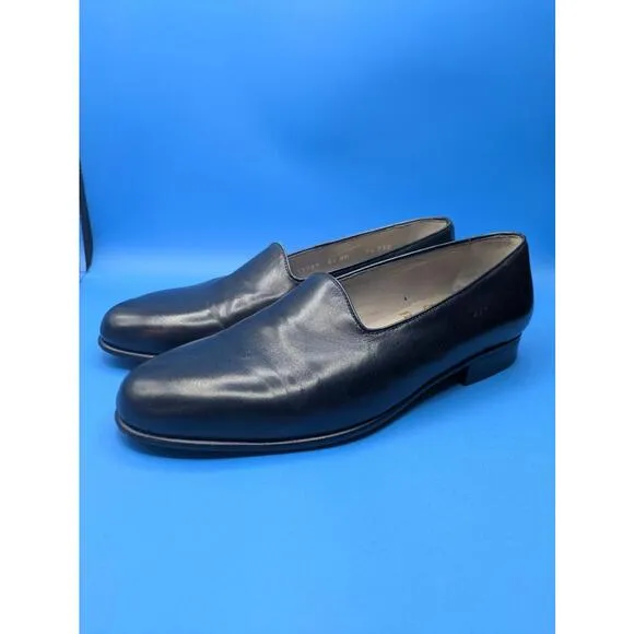 PAUL STUART x GRENSON Size 7.5 Black Leather Loafers Womens