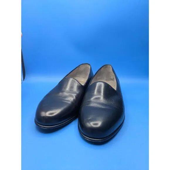 PAUL STUART x GRENSON Size 7.5 Black Leather Loafers Womens