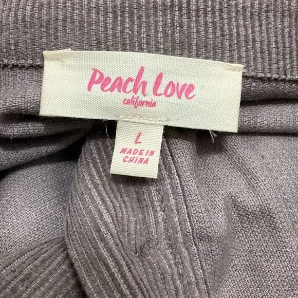 PEACH LOVE Corduroy Shirt Jacket
