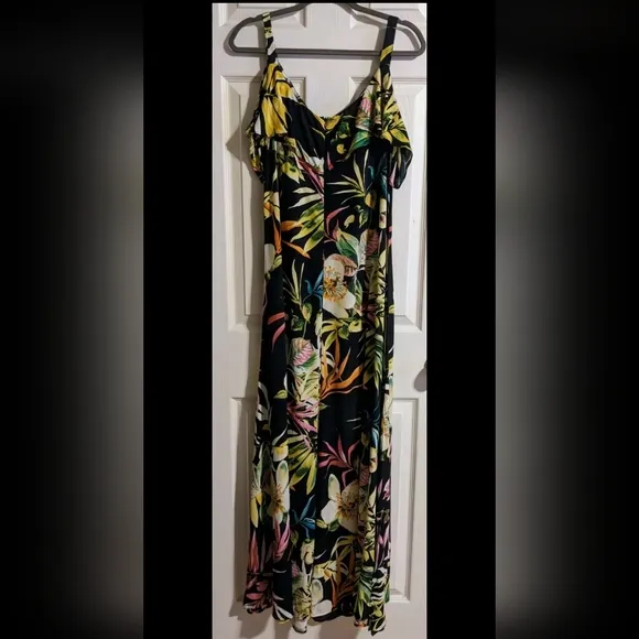 Persona by Marina Rinaldi Maxi Dress US 8 Floral Off-The-Shoulder Spring Summer