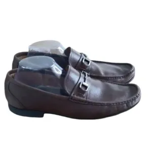 Peter Millar Bit ME0F51 Loafer Mens US 10.5M Brown Leather Moc Toe Slip On Shoes