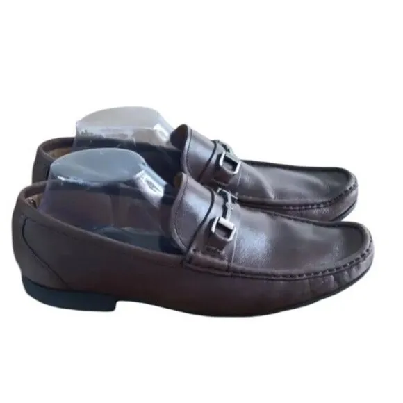 Peter Millar Bit ME0F51 Loafer Mens US 10.5M Brown Leather Moc Toe Slip On Shoes
