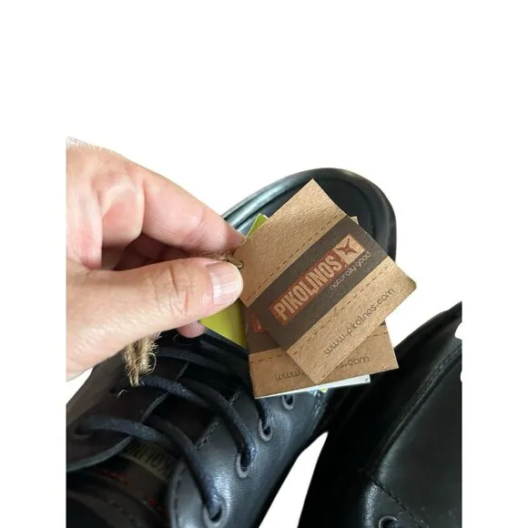 Pikolinos New Black Leather Driving Moccasins Leather Mens Size 43