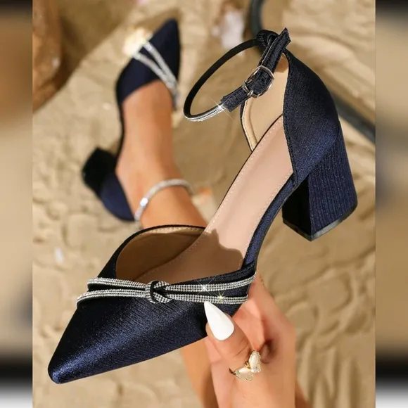 Plus Size Heels For Women, Fashionable Pointed Toe Chunky High Heeled Shoes, Sex