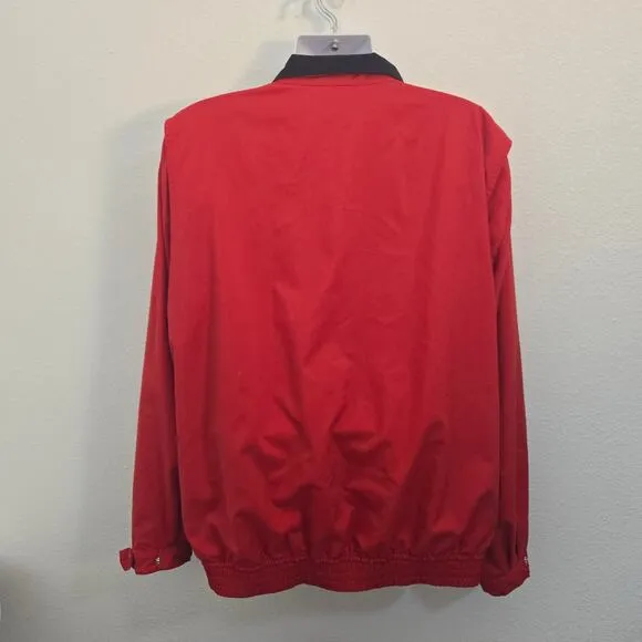 Polo by Ralph Lauren Vintage Men's Red Golf Windbreaker Pullover 1/4 Zip Size XL