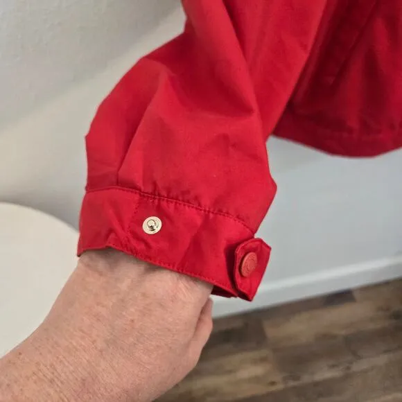 Polo by Ralph Lauren Vintage Men's Red Golf Windbreaker Pullover 1/4 Zip Size XL