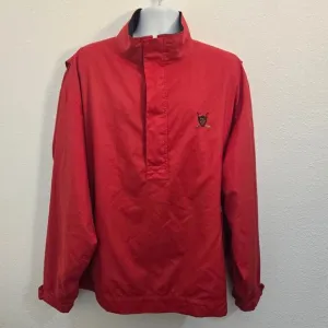 Polo by Ralph Lauren Vintage Men's Red Golf Windbreaker Pullover 1/4 Zip Size XL