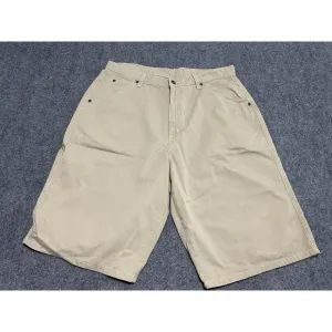 Polo Jeans Company Men's Khaki Shorts 5 Pocket Carpenter Suede Size 34 Y2K NWOT