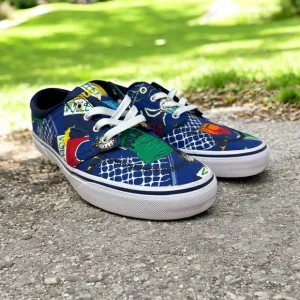Polo Ralph Lauren Faxon X Sneakers Tossed Volley Mens Size 9 Canvas Graphic