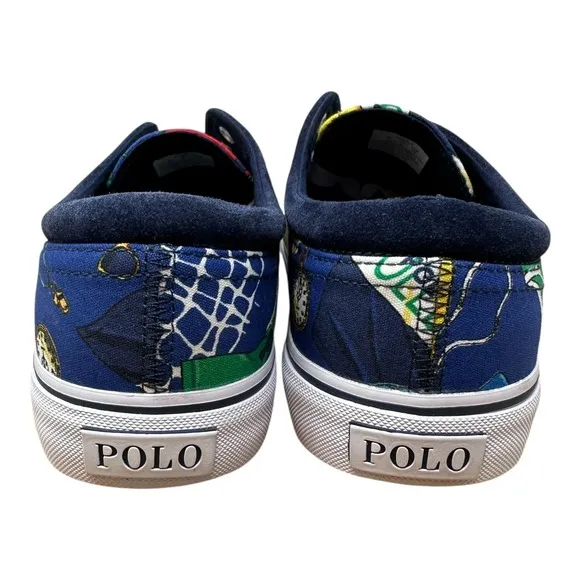 Polo Ralph Lauren Faxon X Sneakers Tossed Volley Mens Size 9 Canvas Graphic