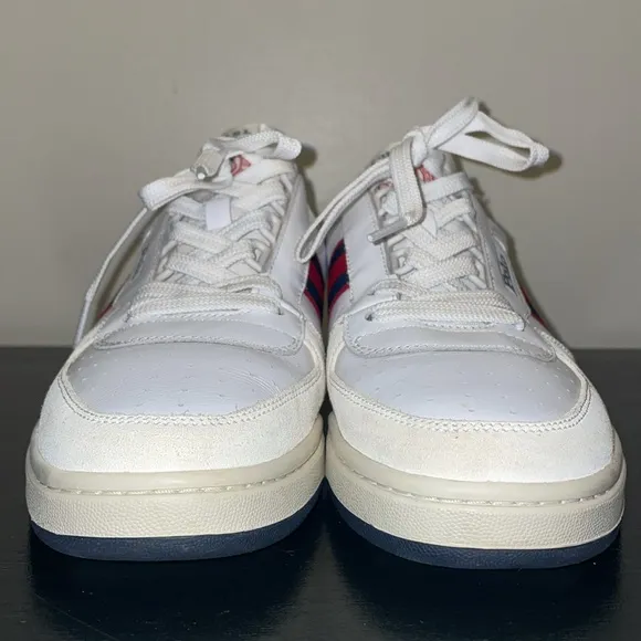 Polo Ralph Lauren Men's White Court Suede &amp; Leather Sneakers Shoes Size 10.5