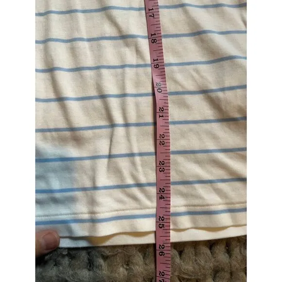 Polo Ralph Lauren polo white blue stripes size large slim