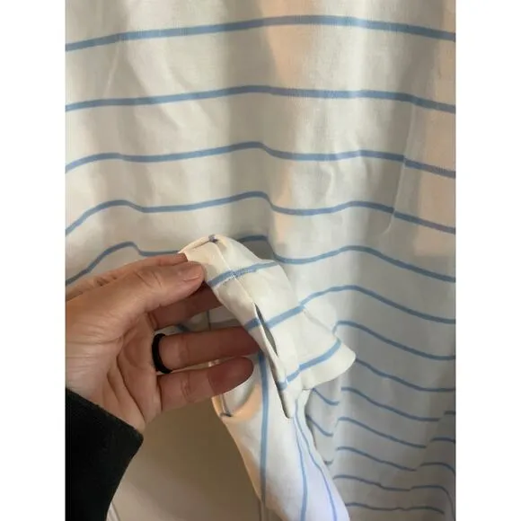Polo Ralph Lauren polo white blue stripes size large slim