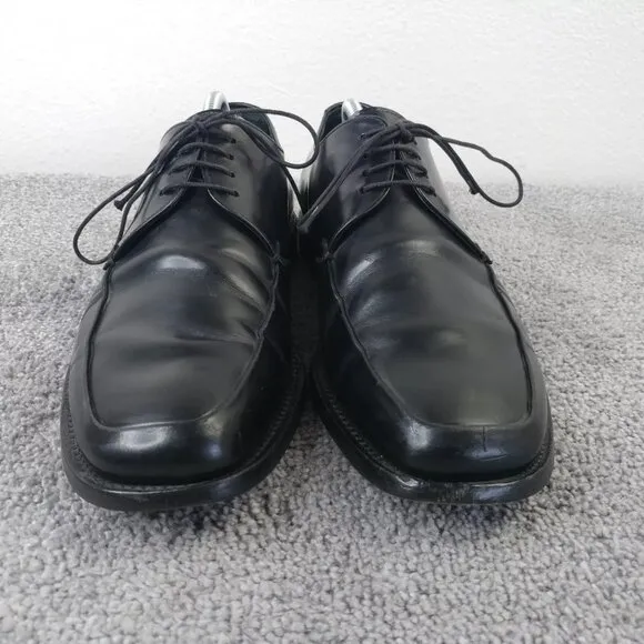 Prada Derby Shoes Mens Size 9 Loafer Black Leather Vintage Made In Italy