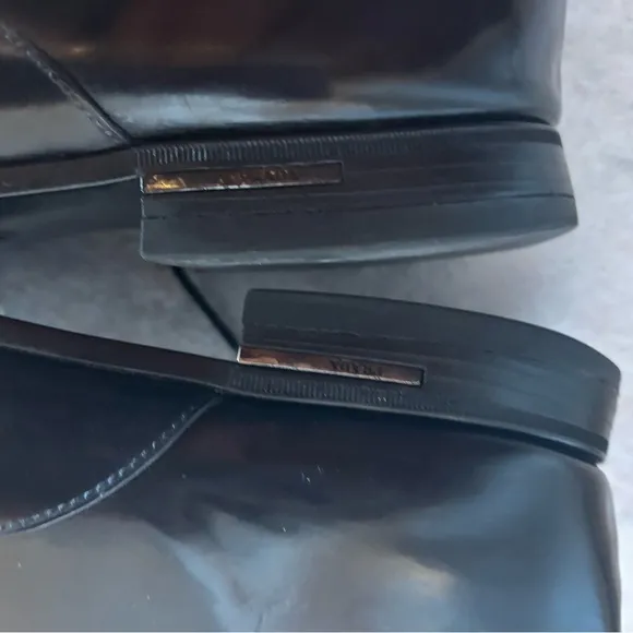 Prada loafers logo dress shoes lace up moccasins tuxedo suit flats oxfords