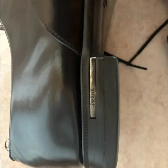 Prada loafers logo dress shoes lace up moccasins tuxedo suit flats oxfords