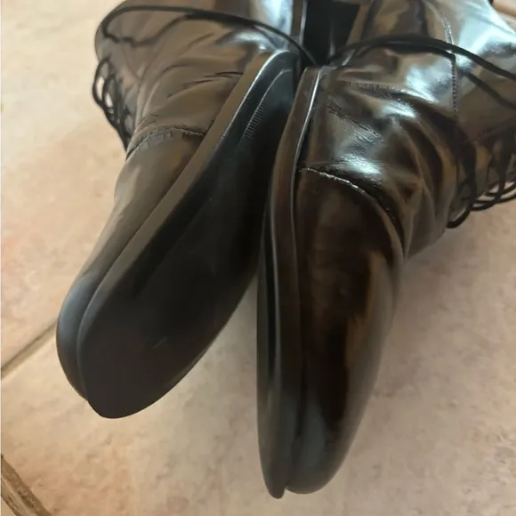 Prada loafers logo dress shoes lace up moccasins tuxedo suit flats oxfords