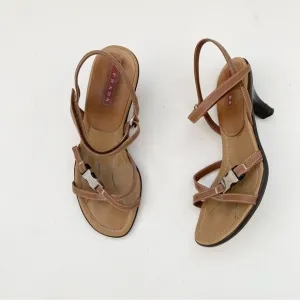Prada Tan and Brown Sandals