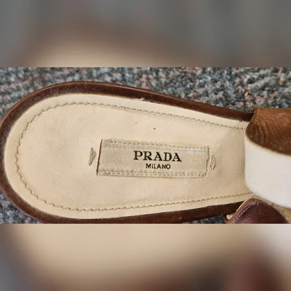 Prada Women's Brown Leather Heels