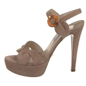 Prada Cream Stiletto Platform Heels 40.5 10.5